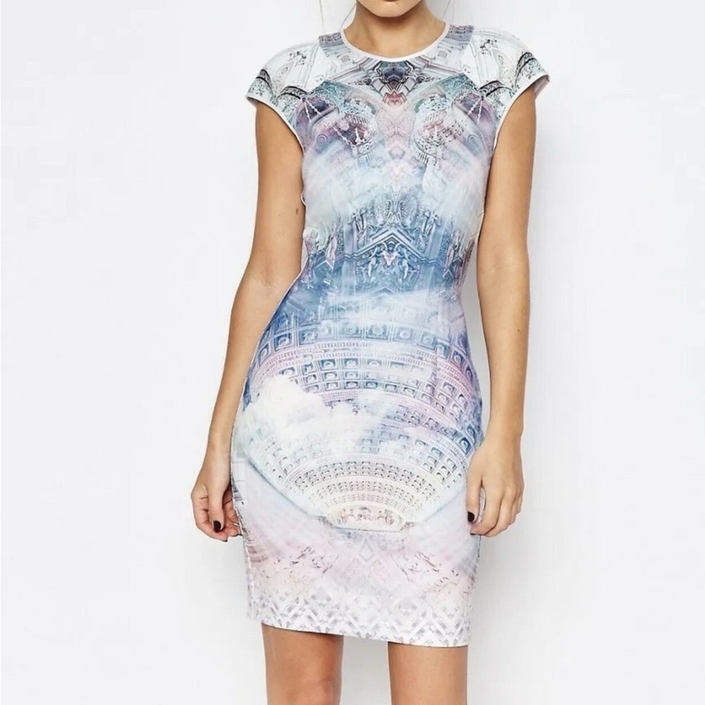 Ted Baker Dreamscape Print Pencil Bodycon Dress